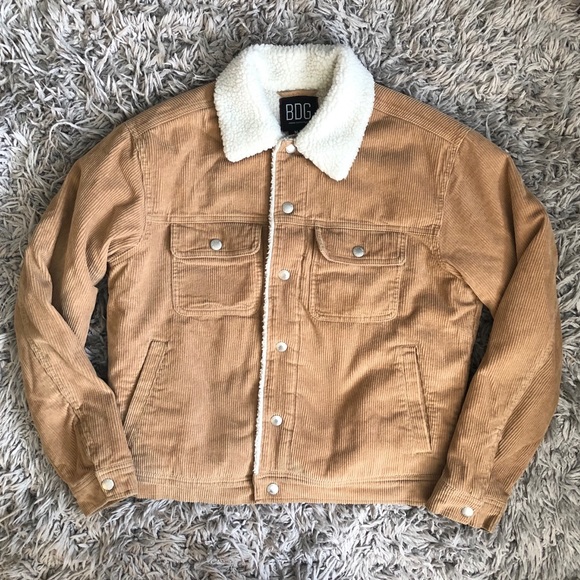 bdg corduroy sherpa trucker jacket